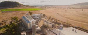 A view of the silos at the Kialla Pure Foods mill