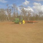 Tilling the ground prior to planting