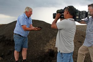 Geoff shows off the compost