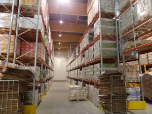 Oats in storage at the mill