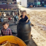 It's lots of fun helping Dad in the shed!