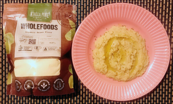 Hummus made with Besan Flour
